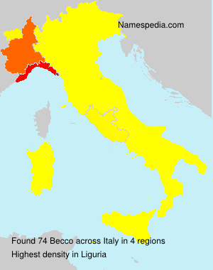 Surname Becco in Italy Surname Becco in Italy