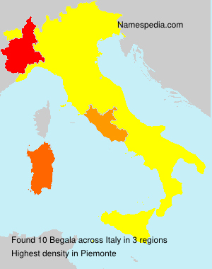 Surname Begala in Italy Surname Begala in Italy
