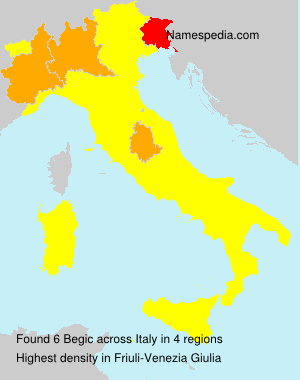 Surname Begic in Italy Surname Begic in Italy
