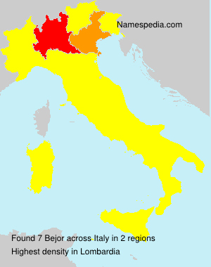 Surname Bejor in Italy Surname Bejor in Italy