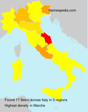 Surname Bekiri in Italy Surname Bekiri in Italy