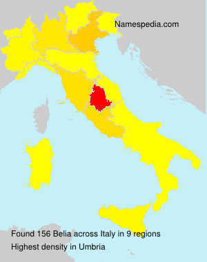 Surname Belia in Italy Surname Belia in Italy