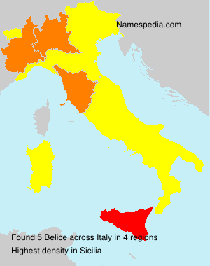 Surname Belice in Italy Surname Belice in Italy