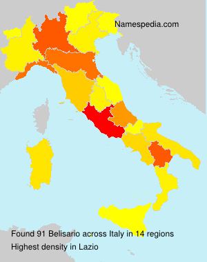 Surname Belisario in Italy Surname Belisario in Italy