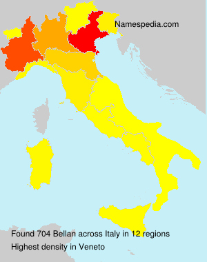 Surname Bellan in Italy Surname Bellan in Italy