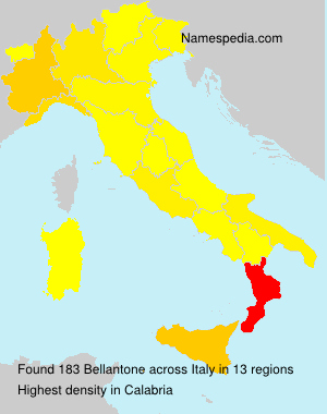 Surname Bellantone in Italy Surname Bellantone in Italy