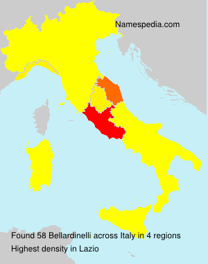 Surname Bellardinelli in Italy Surname Bellardinelli in Italy
