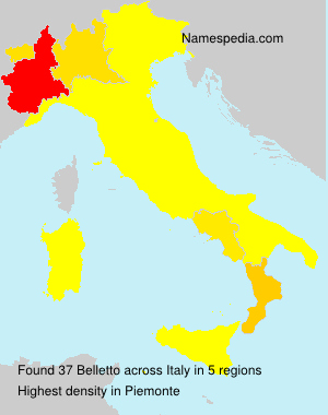 Surname Belletto in Italy Surname Belletto in Italy