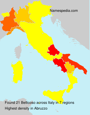 Surname Bellicoso in Italy Surname Bellicoso in Italy