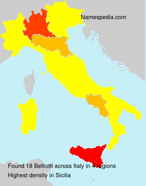 Surname Belliotti in Italy Surname Belliotti in Italy