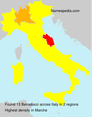 Surname Benaducci in Italy Surname Benaducci in Italy