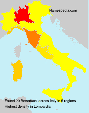 Surname Beneducci in Italy Surname Beneducci in Italy
