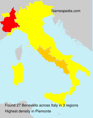Surname Benevello in Italy Surname Benevello in Italy