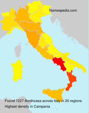 Surname Benincasa in Italy Surname Benincasa in Italy
