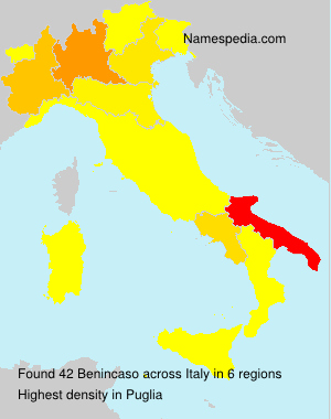 Surname Benincaso in Italy Surname Benincaso in Italy