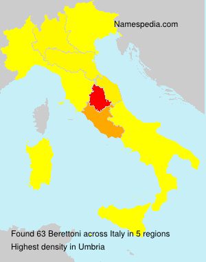 Surname Berettoni in Italy Surname Berettoni in Italy