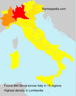 Surname Berra in Italy Surname Berra in Italy