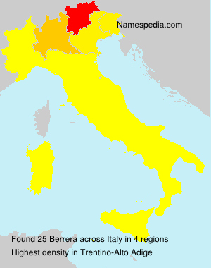 Surname Berrera in Italy Surname Berrera in Italy