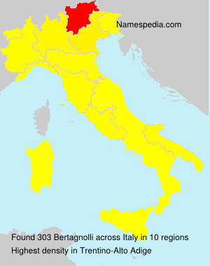 Surname Bertagnolli in Italy