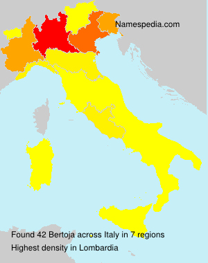Surname Bertoja in Italy Surname Bertoja in Italy