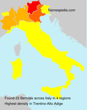 Surname Bertolas in Italy Surname Bertolas in Italy