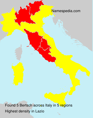 Surname Bertsch in Italy Surname Bertsch in Italy