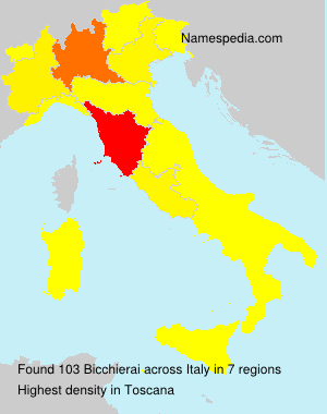 Surname Bicchierai in Italy Surname Bicchierai in Italy