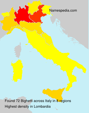 Surname Bighetti in Italy Surname Bighetti in Italy