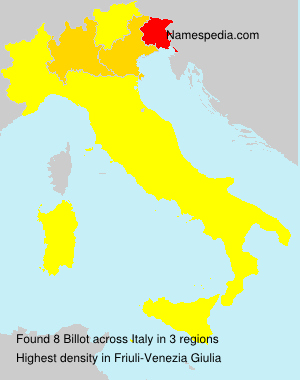 Surname Billot in Italy Surname Billot in Italy