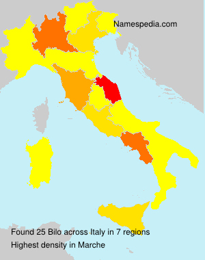 Surname Bilo in Italy Surname Bilo in Italy
