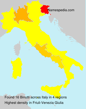 Surname Binutti in Italy Surname Binutti in Italy