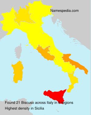 Surname Biscuso in Italy Surname Biscuso in Italy