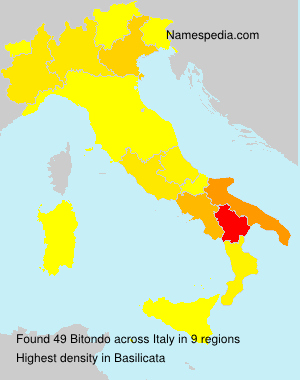 Surname Bitondo in Italy Surname Bitondo in Italy