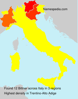 Surname Bittner in Italy Surname Bittner in Italy