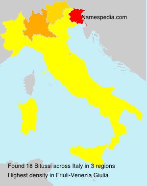 Surname Bitussi in Italy Surname Bitussi in Italy