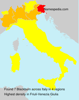 Surname Blackburn in Italy