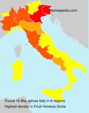 Surname Blaj in Italy Surname Blaj in Italy