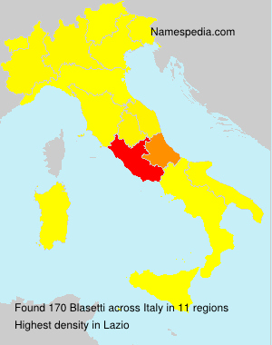 Surname Blasetti in Italy