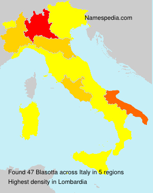 Surname Blasotta in Italy Surname Blasotta in Italy
