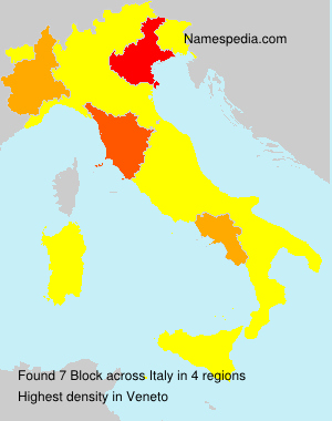 Surname Block in Italy Surname Block in Italy
