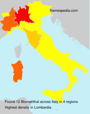 Surname Blumenthal in Italy Surname Blumenthal in Italy