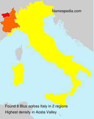 Surname Blus in Italy Surname Blus in Italy