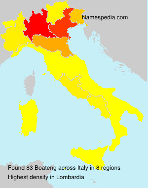Surname Boateng in Italy Surname Boateng in Italy