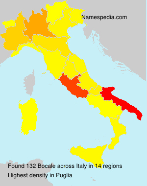 Surname Bocale in Italy Surname Bocale in Italy