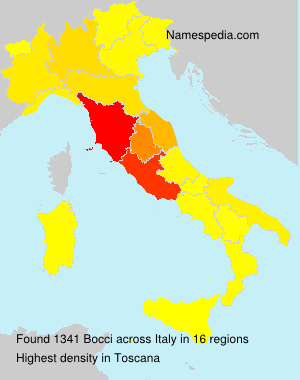 Surname Bocci in Italy Surname Bocci in Italy