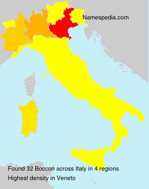 Surname Boccon in Italy Surname Boccon in Italy