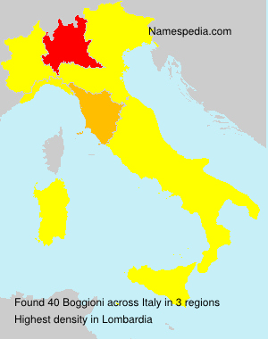 Surname Boggioni in Italy Surname Boggioni in Italy