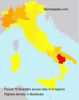Surname Bolettieri in Italy Surname Bolettieri in Italy