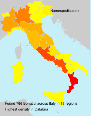 Surname Bonacci in Italy Surname Bonacci in Italy