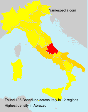 Surname Bonaduce in Italy Surname Bonaduce in Italy